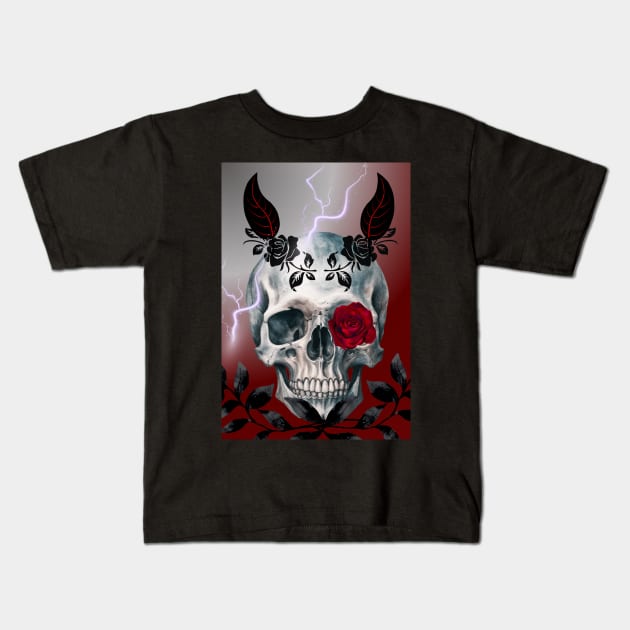 Black magic Skull Kids T-Shirt by MandySJ